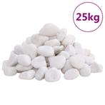 vidaXL Galets polis 25 kg blanc 2-5 cm, Verzenden, Neuf