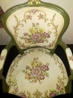 Fauteuil - hout met stof - Victoriaanse stoel, Antiek en Kunst