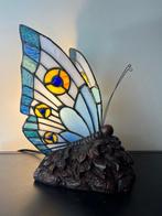 Lamp - Prachtige Tiffany Stijl Vlinder Lamp - Glas-in-lood, Antiquités & Art