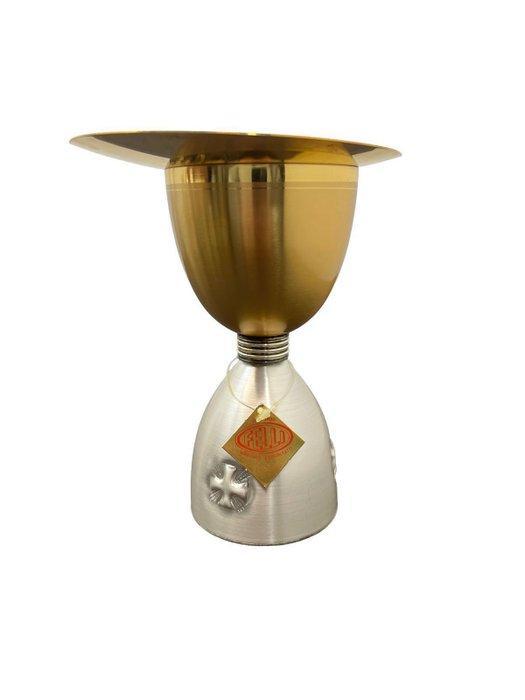 Kelk - Messing en brons, verguld met 24 k goud en zilver, Antiquités & Art, Antiquités | Livres & Manuscrits