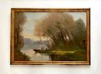 Jean Baptiste Corot navolger - (XIX) - Riviergezicht met