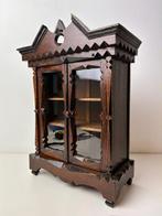 Vitrine - Ancien petit meuble hollandais - Bois, Verre