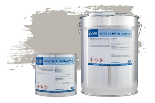 Wixx 2K PU Metaalverf RAL 7044 | Zijdegrijs 5L, Doe-het-zelf en Bouw, Verf, Beits en Lak, Nieuw, Verzenden