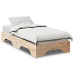 vidaXL Bedframe zonder matras stapelbaar 80x200 cm massief, Huis en Inrichting, Slaapkamer | Bedden, Verzenden, Nieuw