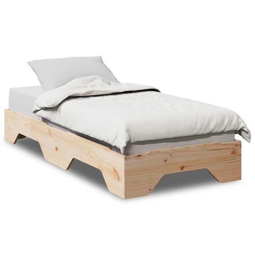 vidaXL Bedframe zonder matras stapelbaar 80x200 cm massief, Huis en Inrichting, Slaapkamer | Bedden, Nieuw, Verzenden