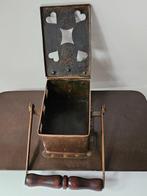 Antieke draagbare koetsierstoof / kerkstoof - Voetenbank -