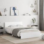 vidaXL Bedframe met hoofdeinde wit 135x190 cm, Verzenden, Nieuw