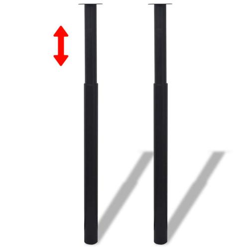 vidaXL Tafelpoten telescopisch 710-1100 mm zwart 2 st, Huis en Inrichting, Tafelonderdelen, Nieuw, Verzenden