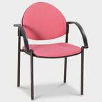 Frontseat vergaderstoel, roze, 4-poot onderstel, Huis en Inrichting, Stoelen, Ophalen of Verzenden, Gebruikt