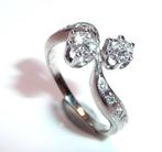 Bague - 14 carats Or blanc - 0.56ct. tw. Diamant (Naturelle), Handtassen en Accessoires, Nieuw