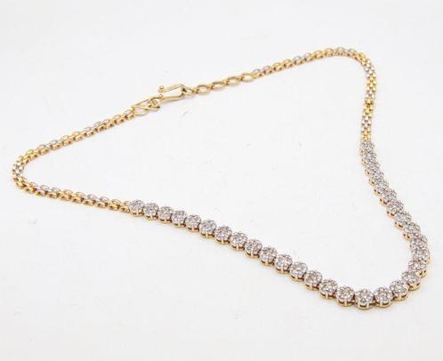 Halsketting - 18 karaat Geel goud, Witgoud - 5.17ct. tw., Handtassen en Accessoires, Kettingen