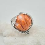 Corail - Argent - Bague - Corallo Cerasuolo, Antiquités & Art