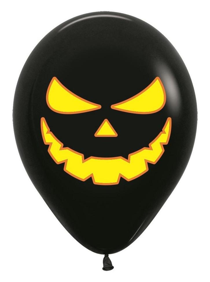 Ballonnen Pumkin Light Black 30cm 25st, Hobby en Vrije tijd, Feestartikelen, Nieuw, Verzenden