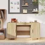 vidaXL Bureau 140x50x75 cm bewerkt hout sonoma eikenkleurig, Huis en Inrichting, Bureaus, Verzenden, Nieuw