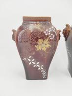 Boch Frères Keramis BFK - Vaas (2) - geëmailleerde decor -