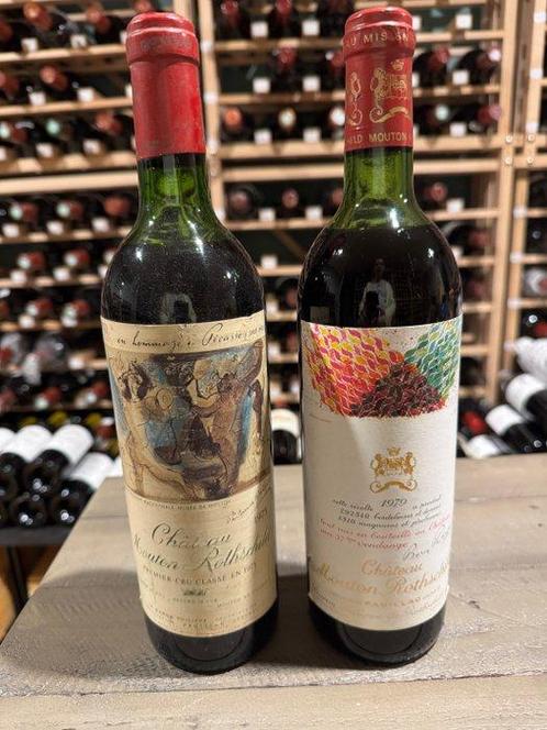 1973 & 1979 Chateau Mouton Rothschild - Bordeaux, Pauillac, Verzamelen, Wijnen