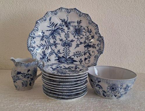 Petrus Regout - Gebak/taartset (13) - Delfts blauw, Antiek en Kunst, Antiek | Glaswerk en Kristal