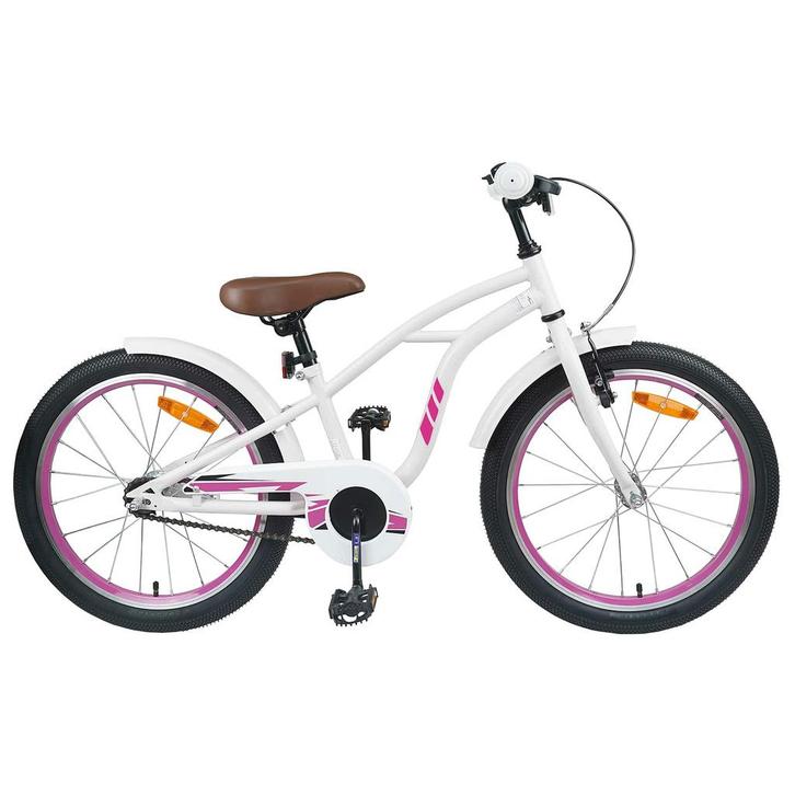 vidaXL Kinderfiets 22 Inch voor 7-12 jaar oud Wit, Fietsen en Brommers, Fietsen | Racefietsen, Nieuw, Verzenden