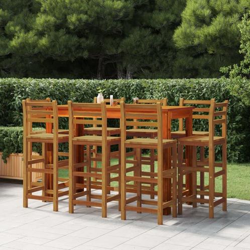 vidaXL Barkrukken 8 st massief acaciahout, Tuin en Terras, Tuinstoelen, Nieuw, Verzenden