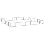 vidaXL Hondenkennel 49 m² staal zwart, Dieren en Toebehoren, Verzenden, Nieuw