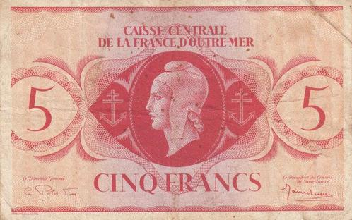 1944 Vf French Equatorial Africa P 15c 5 Francs, Postzegels en Munten, Bankbiljetten | Europa | Niet-Eurobiljetten, België, Verzenden