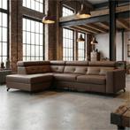 Leren hoekbank Nova - 2.5-zits arm rechts + Longchair arm, Antiek en Kunst, Ophalen of Verzenden