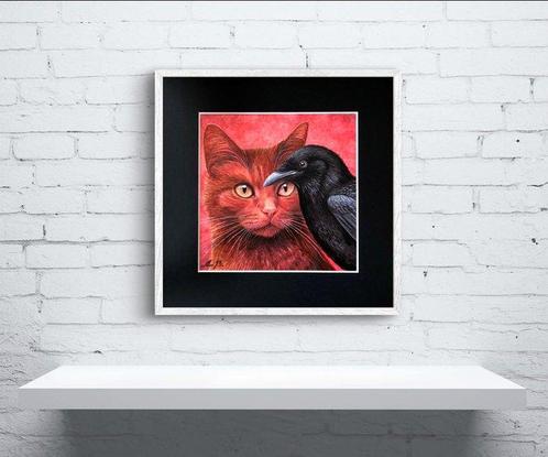 AniB. -  The Ravens Watch, the Cats Stare, Antiek en Kunst, Kunst | Schilderijen | Modern