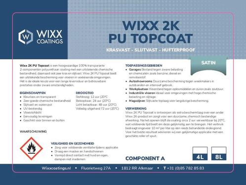 Wixx 2K PU Topcoat - Satin 10L, Doe-het-zelf en Bouw, Verf, Beits en Lak, Nieuw, Verzenden