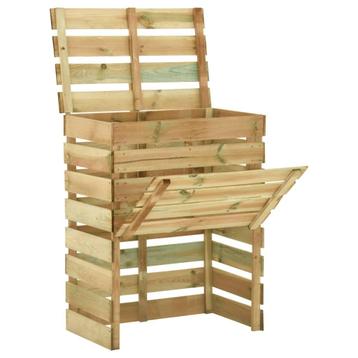 vidaXL Tuincompostbak gelat 80x50x100 cm geïmpregneerd, Verzenden
