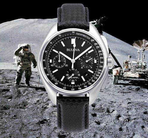 Bulova - Lunar Pilot Chrono - APOLLO EDITION - Speciale, Handtassen en Accessoires, Horloges | Heren