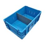 Eurobak 60x40x22 blauw gesloten verstevigde bodem gebruikt, Zakelijke goederen, Kantoor en Winkelinrichting | Magazijn, Stelling en Opslag