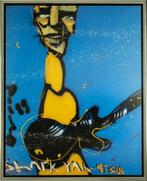 Herman Brood | Giclée: Guitarman Blue | Afm: 100cm x 125cm, Antiquités & Art, Art | Autres Art, Ophalen of Verzenden