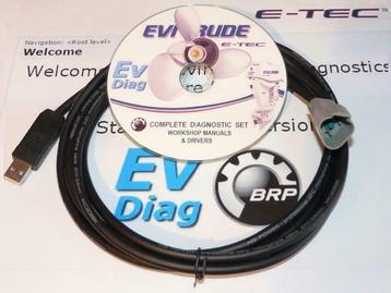 USB Evinrude e-tec diagnose kabel set  NU TIJDELIJK GRATIS V