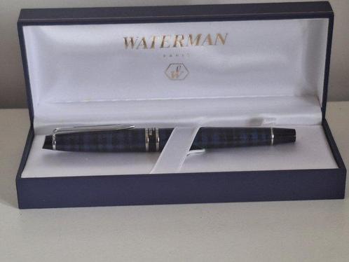 Waterman - Expert bleu marbré, attributs argentés, plume M -, Verzamelen, Pennenverzamelingen