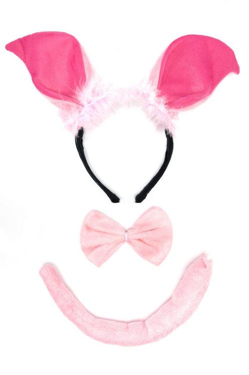 Varken Haarband Oren Strik Staart Diadeem Set Roze Dons Dier, Kleding | Dames, Carnavalskleding en Feestkleding, Nieuw, Ophalen of Verzenden