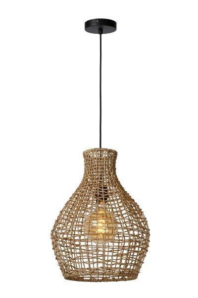 Hanglamp Lucide ALBAN -  - Ø 35 cm - 1xE27 - Licht, Huis en Inrichting, Lampen | Hanglampen, Nieuw, Hout, Verzenden
