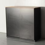 Bene schuifdeurkast, zwart, 114 x 120 cm, incl. 2 legborden, Ophalen of Verzenden
