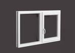 PVC raam vast-draaikiep b150xh80 cm Wit, Gevelraam of Ruit, 80 tot 120 cm, Nieuw, Ophalen of Verzenden