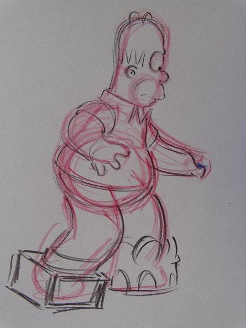 Matt Groening - 1 Original drawing - The Simpsons - The, Cd's en Dvd's, Dvd's | Tekenfilms en Animatie