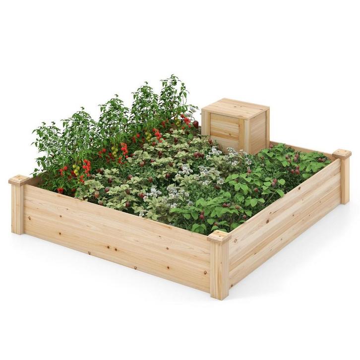 2dekans | Coast Grote Open Plantenbak - 124 x 124 x 25,5 cm, Tuin en Terras, Bloembakken en Plantenbakken, Ophalen of Verzenden