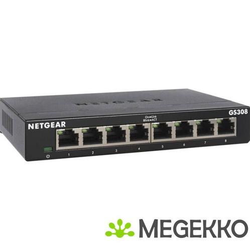 Netgear GS308-300PES unmanaged netwerk switch, Computers en Software, Overige Computers en Software, Nieuw, Verzenden