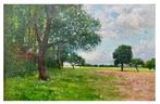 Jean Desbrosses (1835-1906) - A pastoral landscape, Antiek en Kunst, Kunst | Schilderijen | Klassiek
