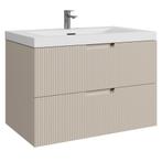 Badkamermeubel Set Thermis 80cm Crème Badmeubel, Verzenden, Nieuw