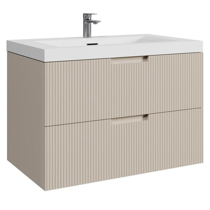 Badkamermeubel Set Thermis 80cm Crème Badmeubel, Huis en Inrichting, Badkamer | Badkamermeubels, Nieuw, Verzenden