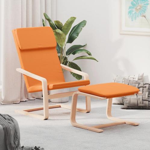 vidaXL Relaxstoel met voetenbank stof donkergeel, Maison & Meubles, Fauteuils, Envoi