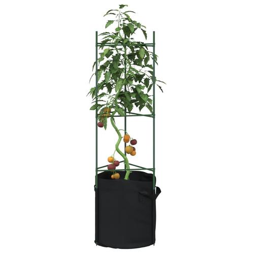 vidaXL Cages à tomates avec sacs à plantes 4 pcs 116 cm, Jardin & Terrasse, Pots de fleurs, Neuf, Envoi