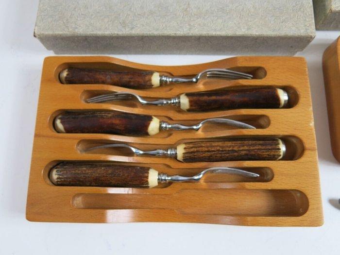 hert hoorn vork & messen bestek Sheffield The Alexander, Antiek en Kunst, Antiek | Keukengerei