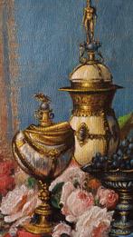 Enrico Roà - Composizione con uva e fiori, Antiek en Kunst