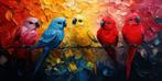 CoCo - Color Parade Parrots - XXL, Antiek en Kunst