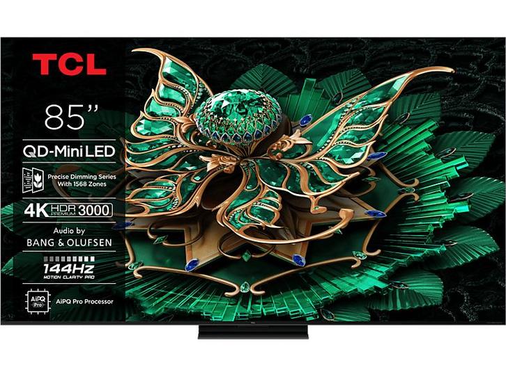 Tcl -   Qd-miniled Google Tv 85 (2025) - Zwart, Audio, Tv en Foto, Televisies, 100 cm of meer, 100 cm of meer, Nieuw, Overige merken